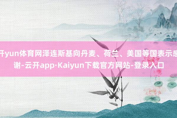 开yun体育网泽连斯基向丹麦、荷兰、美国等国表示感谢-云开app·Kaiyun下载官方网站-登录入口