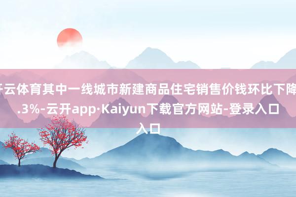 开云体育其中一线城市新建商品住宅销售价钱环比下降0.3%-云开app·Kaiyun下载官方网站-登录入口