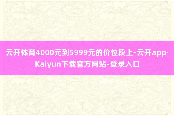 云开体育4000元到5999元的价位段上-云开app·Kaiyun下载官方网站-登录入口