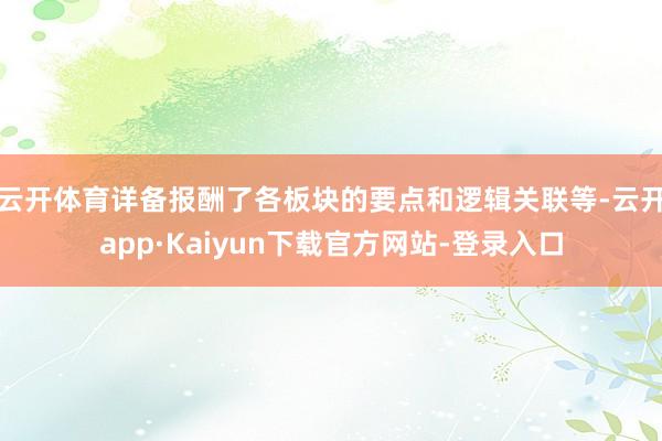 云开体育详备报酬了各板块的要点和逻辑关联等-云开app·Kaiyun下载官方网站-登录入口